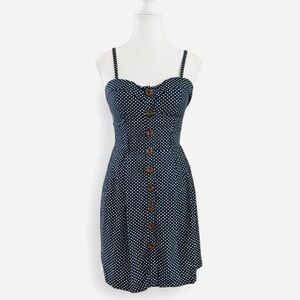 Poetry Polka Dot Button Front Mini Dress | Size Small
